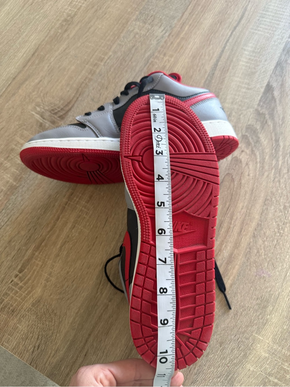 Nike Air Jordan 1 Low Cement Fire Red - Picture 7 of 8